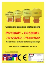 Preview for 1 page of APV PS120M1 Original Operating Instructions