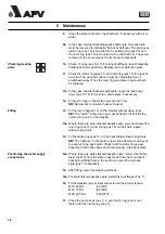 Предварительный просмотр 28 страницы APV W+ Series Manual