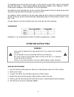 Preview for 3 page of APW Wyott APWF-3540 Installation And Operation Maintenance Owner'S Manual