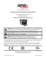 Предварительный просмотр 1 страницы APW Wyott AT Express Installation And Operating Instructions Manual