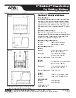 Preview for 2 page of APW Wyott C-Radiant CFHS-16 Specifications