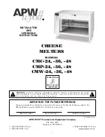 APW Wyott CMC-24 Installation And Operating Instructions Manual preview