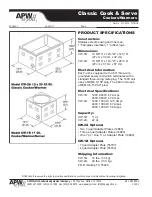 Предварительный просмотр 2 страницы APW Wyott CW-1B Specification Sheet