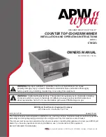 Preview for 1 page of APW Wyott CW-2Ai Installation And Operating Instructions Manual