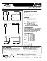 Предварительный просмотр 2 страницы APW Wyott DW-1A Specifications