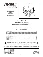 APW Wyott DWC-17 Installation And Operating Instructions Manual preview