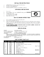 Preview for 2 page of APW Wyott DWC13 Installation And Operating Instructions