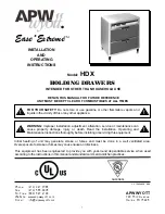 APW Wyott Ease Extreme HDX Series Installation And Operating Instructions Manual preview