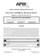 Preview for 1 page of APW Wyott EGD-48 Installation And Operating Instructions Manual