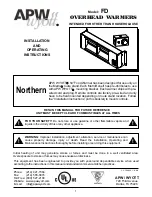 APW Wyott FD-54 Installation And Operating Instructions Manual предпросмотр