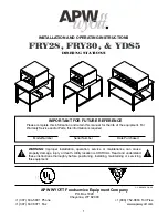 Preview for 1 page of APW Wyott FRY28 Installation And Operating Instructions Manual