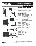 Preview for 2 page of APW Wyott Gas Hot Plate GHPS-2H Specifications