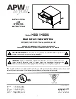 APW Wyott HDD-1 Installation And Operating Instructions Manual preview