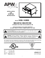 Preview for 1 page of APW Wyott HDD-1 Installation And Operating Instructions Manual