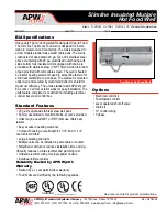 APW Wyott HFWS-2 Specifications предпросмотр