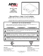 APW Wyott HMG-2424 Installation And Operating Instructions Manual preview