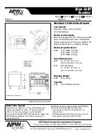 Предварительный просмотр 2 страницы APW Wyott M-83 Specification Sheet