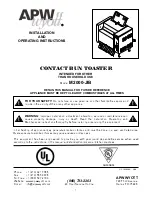 Предварительный просмотр 1 страницы APW Wyott M2000-JIB Installation And Operating Instructions Manual