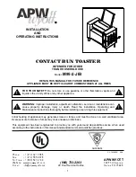 APW Wyott M95-2-JIB Installation And Operating Instructions Manual preview