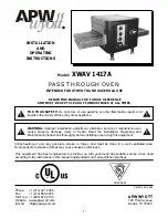 Preview for 1 page of APW Wyott RANSI/NSF4 Installation And Operating Instructions Manual