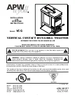 APW Wyott VCG Installation And Operating Instructions Manual предпросмотр