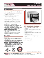 APW Wyott X*Press XPRESS 120V Specification Sheet preview