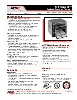 APW Wyott X*Treme-2 Specification Sheet preview