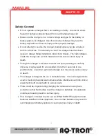 Preview for 3 page of AQ-Tron AQHF12-15 User Manual