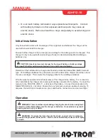 Preview for 5 page of AQ-Tron AQHF12-15 User Manual