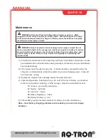 Preview for 8 page of AQ-Tron AQHF12-15 User Manual