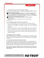 Preview for 10 page of AQ-Tron AQHF12-15 User Manual