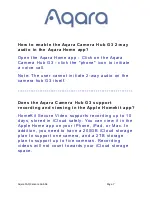 Preview for 7 page of Aqara Camera Hub G3 Faq