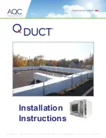 Предварительный просмотр 1 страницы AQC QDuct Installation Instructions Manual