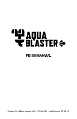 Preview for 1 page of Aqua Blaster FE100 Manual