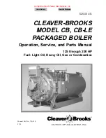 Aqua-Chem Cleaver-Brooks CB 100 Series Operation, Service And Parts Manual предпросмотр