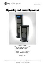 Aqua Computer Aquaduct 360 XT Operating And Assembly Manual preview