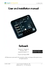 Preview for 1 page of Aqua Computer farbwerk User And Installation Manual