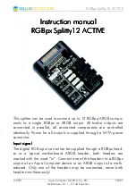 Aqua Computer RGBpx Splitty12 ACTIVE Instruction Manual предпросмотр