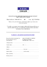 Preview for 4 page of Aqua Cooler M10F Owner'S Manual