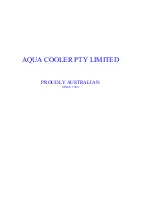 Preview for 5 page of Aqua Cooler M10F Owner'S Manual