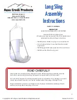 Preview for 1 page of Aqua Creek Products F-037EZLS Assembly Instructions