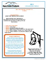 Preview for 1 page of Aqua Creek Products F-EZPL2 Manual