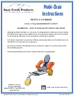 Aqua Creek Products Mobi-Chair F-017WWBC Instructions Manual preview