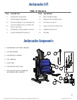 Preview for 2 page of Aqua Creek Ambassador Pool Lift Manual