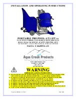 Aqua Creek F-004PPPB-AT1 Installation And Operating Instructions Manual preview