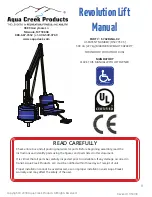 Preview for 1 page of Aqua Creek F-702RLNA-02 Manual