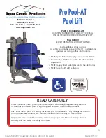 Preview for 1 page of Aqua Creek Pro Pool-AT Instructions Manual