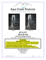 Предварительный просмотр 1 страницы Aqua Creek PRO SPA 40 Assembly Instructions Manual