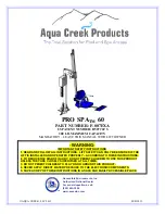 Aqua Creek PRO SPA 60 Manual preview