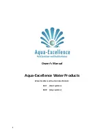 Aqua-Excellence AE17 Owner'S Manual preview